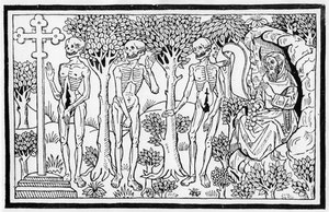 Ilustracja z Danse Macabre, wyd. Paryż, 1485